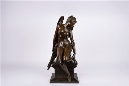 Alfred Boucher (Nogent-sur-Seine 1850 - Aix-les-Bains 1934)  - Hirondelle Blessée
