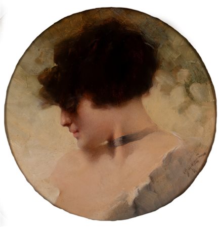 Bruto Mazzolani (Ferrara 1880 - Milano 1949)  - Profilo femminile