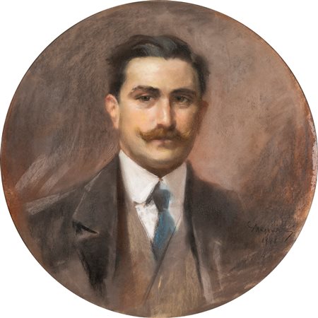 Giuseppe Mascarini (Bologna 1877 - Milano 1954)  - Autoritratto, 1910