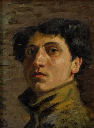 Umberto Franciosi (Brescia 1883 - 1917)  - Autoritratto giovanile