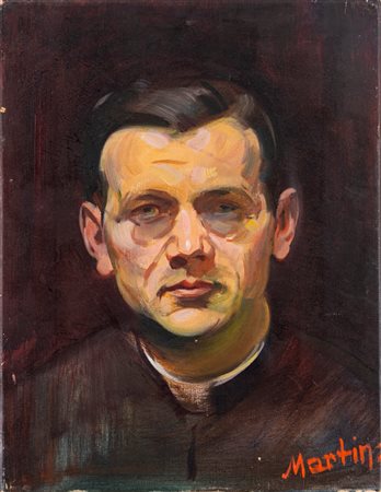 Umberto Martina (Dardago 1880 - Tauriano 1945)  - Ritratto di prete