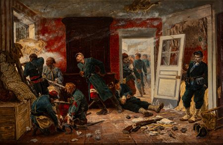 Scuola francese, secolo XIX - Le ultime cartucce