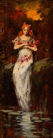 Adolphe-Joseph-Thomas Monticelli (Marsiglia 1824 - 1886)  - Ofelia