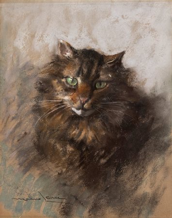 Marino Lenci (Napoli 1874 - 1939)  - Il gatto fulvo