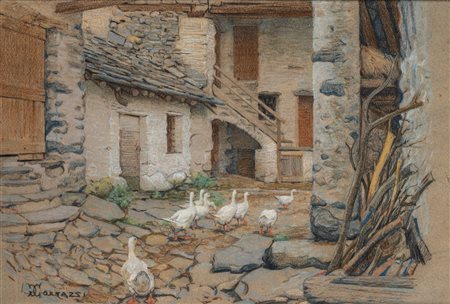 Giacomo Cortazzi (Odessa 1870 - Carpi 1943)  - Le papere