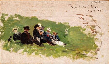 Filiberto Petiti (Torino 1845 - Roma 1924)  - In montagna, 1880