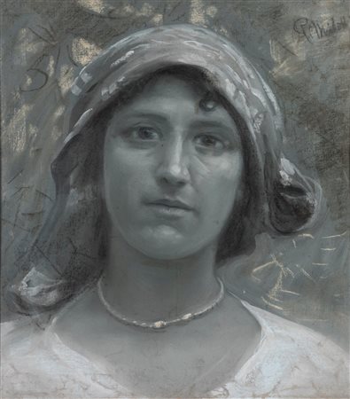 Emilia de Divitiis (Roma 1898 - 1979)  - Testa di giovane abruzzese