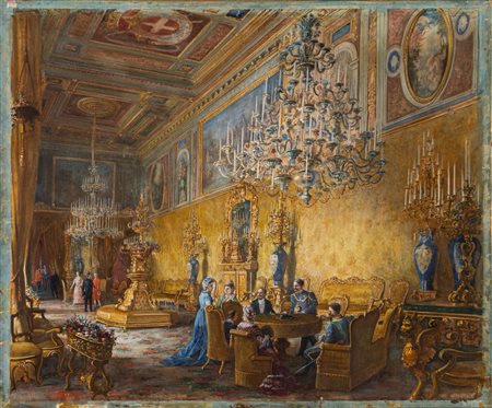 Vincenzo Marchi (Roma 1818 - 1894)  - Salone del Quirinale, 1884
