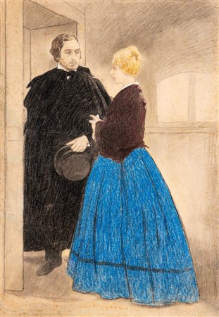 Camillo Innocenti (Roma 1871 - 1961)  - Giuseppe Verdi e Margherita Barezzi
