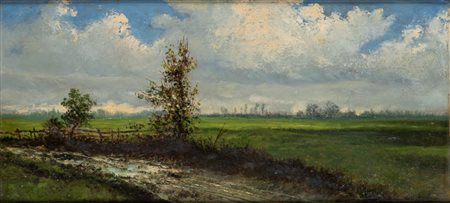 Federico Cortese (Napoli 1829 - 1913)  - Strada di campagna