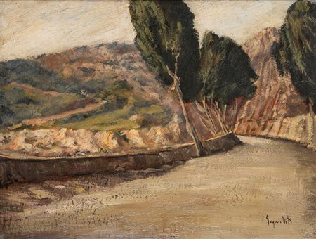 Eugenio Viti (Napoli 1881 - 1952)  - La strada fra le colline