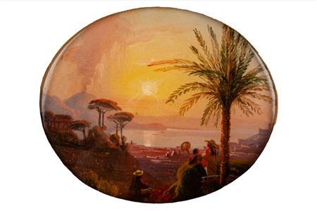 Scuola napoletana prima metà del XIX secolo - Veduta di Napoli da Capodimonte