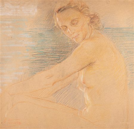 Gino Piccioni (Foligno 1873 - Biella 1941)  - Nudo di donna, Around 1925