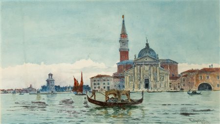 Nazzareno Cipriani (Roma 1843 - 1925)  - Venezia, Isola di San Giorgio