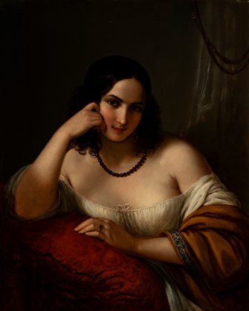 Natale Schiavoni (Chioggia 1777 - Venezia 1858)  - Ritratto femminile, 1842