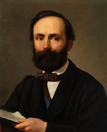 Scuola del secolo XIX - Ritratto di uomo con lettera