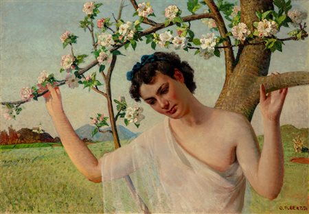 Oreste Albertini (Certosa di Pavia 1887 - Besano 1953)  - La primavera