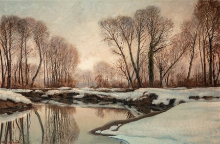 Alfonso Corradi (Castelnuovo di Sotto 1889 - Milano 1972)  - Il Lambro