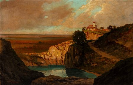 Alfonso Corradi (Castelnuovo di Sotto 1889 - Milano 1972)  - L'eremo