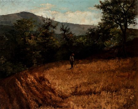 Luigi Bertelli (Caselle di San Lazzaro 1832 - Bologna 1916)  - Dopo la fienagione