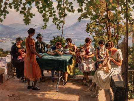 Lazzaro Pasini (Reggio Emilia 1861 - Milano 1949)  - In famiglia, 1926