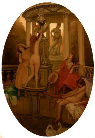Alfredo Protti (Bologna 1882 - 1949)  - I Cigni