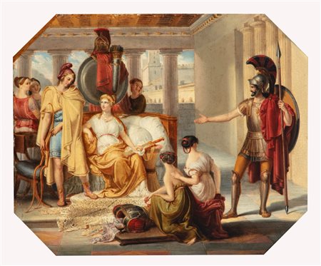 Scuola del secolo XIX - Ulisse scopre Achille tra le figlie di Licomede
