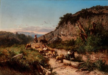Andrea Markò (Vienna 1824 - Firenze 1895)  - Vita in campagna, 1882