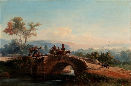 Teodoro Duclère (Napoli 1816 - 1867)  - L'incontro