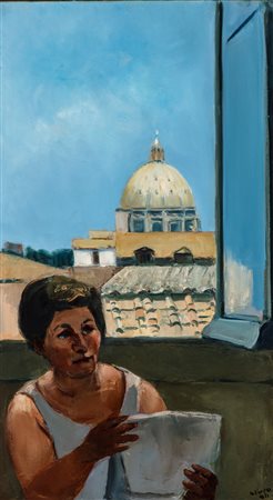 Alberto Ziveri (Roma 1908 - 1990)  - Finestra, 1971