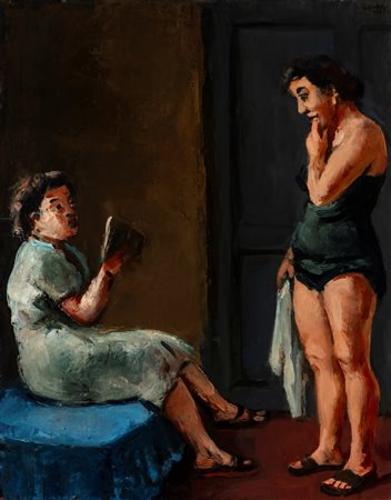 Alberto Ziveri (Roma 1908 - 1990)  - Conversazione, 1958