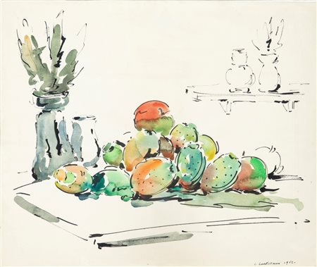 Leonardo Castellani (Faenza 1896 - Urbino 1984)  - Natura morta, 1962