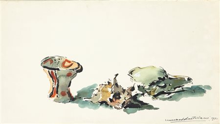 Leonardo Castellani (Faenza 1896 - Urbino 1984)  - Natura morta, 1970