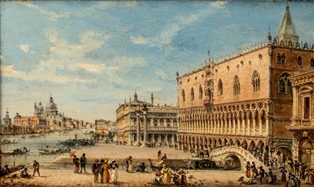 Giovanni Grubacs (1830 - 1919)  - Venezia, Riva degli Schiavoni