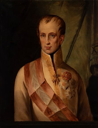 Eugenio Moretti Larese (Venezia 1822 - 1874)  - Ritratto dell'Imperatore Ferdinando I d'Austria