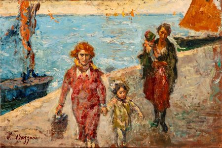 Leonardo Bazzaro (Milano 1853 - 1937)  - A Chioggia, 1930-1935