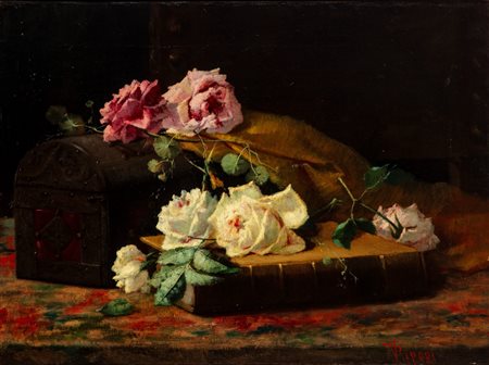 Virgilio Ripari (Bozzolo 1843 - Milano 1902)  - Fiori