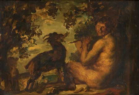 Scuola europea, secolo XIX - Pan che suona il flauto