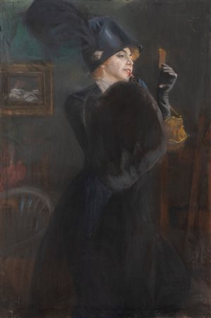 Luigi Bompard (Bologna 1879 - Roma 1953)  - Il rossetto