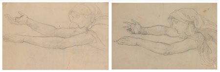 Coppia di studi per illustrazione per "Notturno" di Gabriele D'Annunzio, 1921