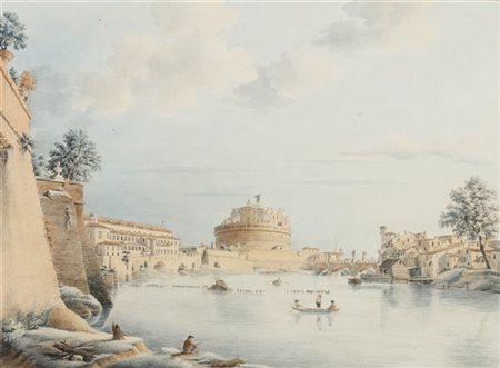 Scuola del secolo XIX

"Veduta del Tevere con Castel Sant'Angelo sullo sfondo"