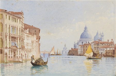 Antonietta Brandeis "Veduta di Venezia, Canal Grande" 
acquerello su carta (cm 1