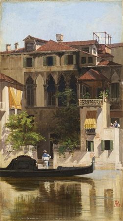 Antonietta Brandeis "Veduta di Venezia, Palazzo Falier a San Vidal" 
olio su com