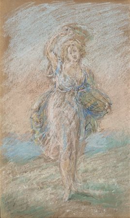 Giovanni Carnovali "Primavera" 
pastelli colorati e carboncino su carta (cm 21x1