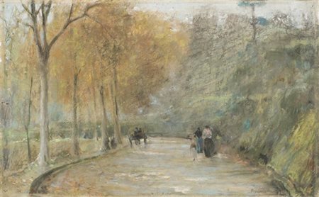 Attilio Pratella "Ai Cangiani" 
pastello su cartone (cm 27x44)
firmato in basso