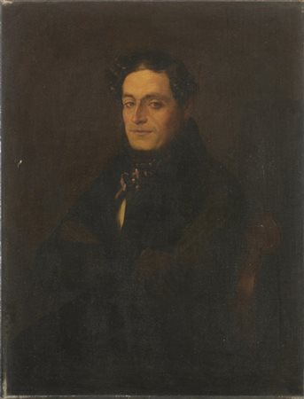 Giuseppe Bertini "Ritratto virile" 
olio su tela (cm 84,5x64,5)
in cornice coeva