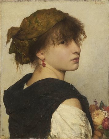 Cecil Van Haanen "Luigia" 1881
olio su tela (cm 40x30)
monogrammato e datato in