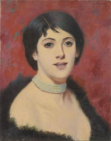 Federico Zandomeneghi "Marthe" 1913
olio su tela (cm 40x33)
firmato e datato in