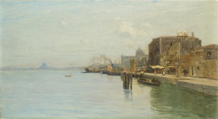 Guglielmo Ciardi "Canale della Giudecca" Venezia
olio su tela (cm 55x85)
firmato