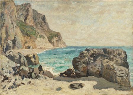 Cesare Maggi "Marina" 
olio su compensato (cm 50x70)
firmato in basso a destra
i
